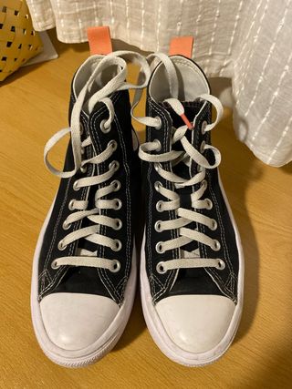 Converse plataforma negras talla 38