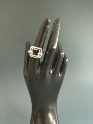 Anillo Hebilla Plata Uno de 50