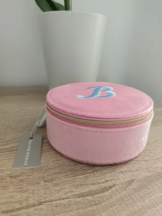 Joyero redondo terciopelo rosa Oliver Bonas