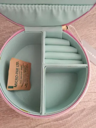 Joyero redondo terciopelo rosa Oliver Bonas