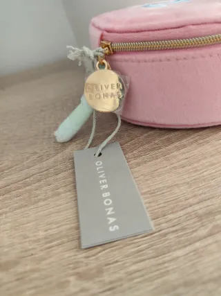 Joyero redondo terciopelo rosa Oliver Bonas
