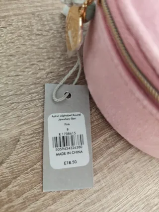 Joyero redondo terciopelo rosa Oliver Bonas