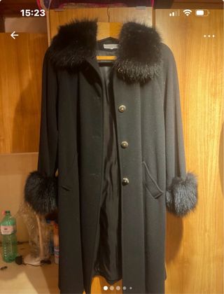 Cappotto in pura lana nero