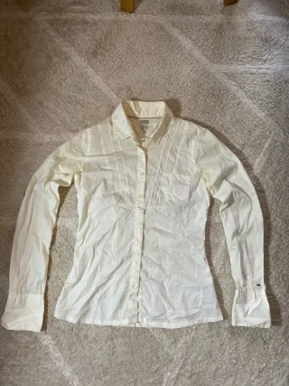 Camisa Tommy Hilfiger Crema Talla S
