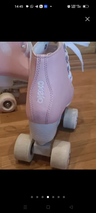 Patines y Casco Oxelo rosas niña talla 35