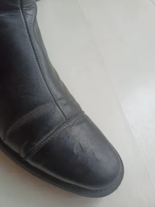 Botas altas de piel negras talla 37