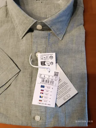 Camisa Cortefiel Hombre Manga Corta Talla L