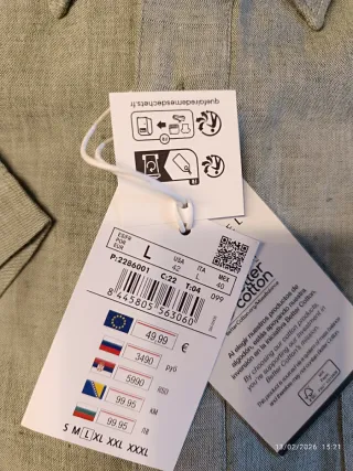 Camisa Cortefiel Hombre Manga Corta Talla L