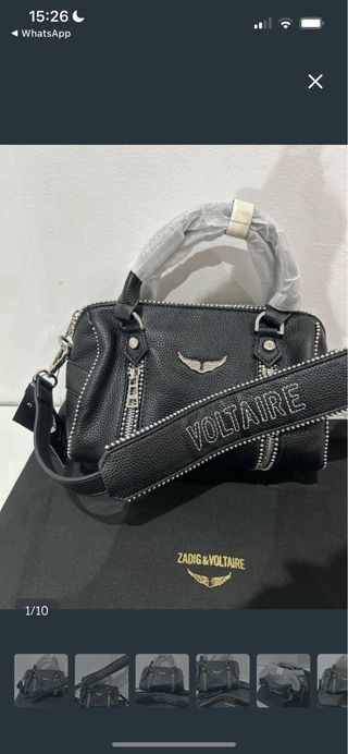 Bolso Zadig & Voltaire Negro Tachuelas Cremalleras