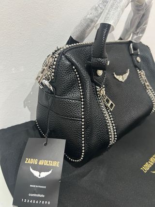 Bolso Zadig & Voltaire Negro Tachuelas Cremalleras