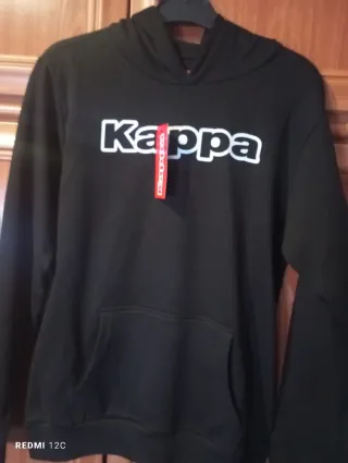 Sudadera Kappa juvenil negra