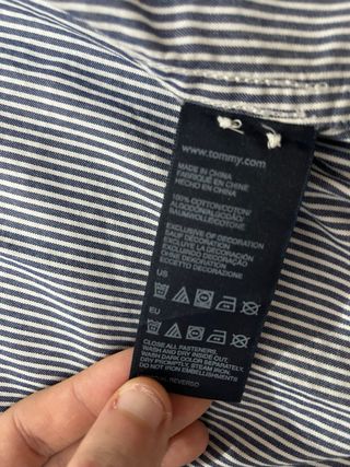 Camisa Tommy Hilfiger Rayas Azul y Blanco