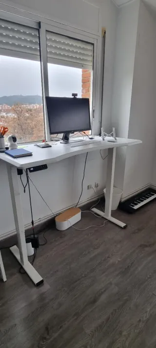 Escritorio Elevable Electrónico Blanco