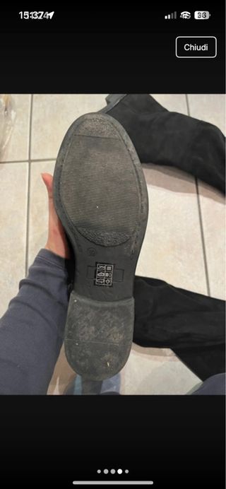 Stivali cuissard neri sopra il ginocchio