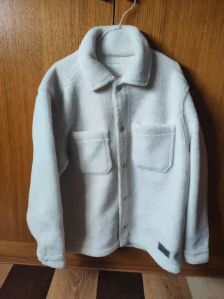 Chaqueta Zara Overshirt Blanca