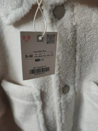Chaqueta Zara Overshirt Blanca