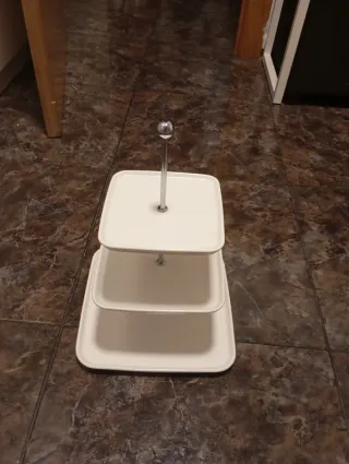 Bandeja de 3 niveles blanca