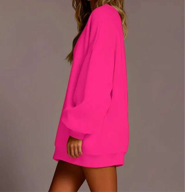 Sudadera Oversize Rosa T M Nueva Estrenar