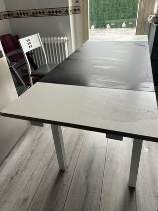 Mesa de cocina extensible, pizarra. Gris.