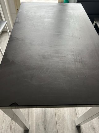 Mesa de cocina extensible, pizarra. Gris.