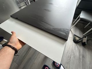 Mesa de cocina extensible, pizarra. Gris.