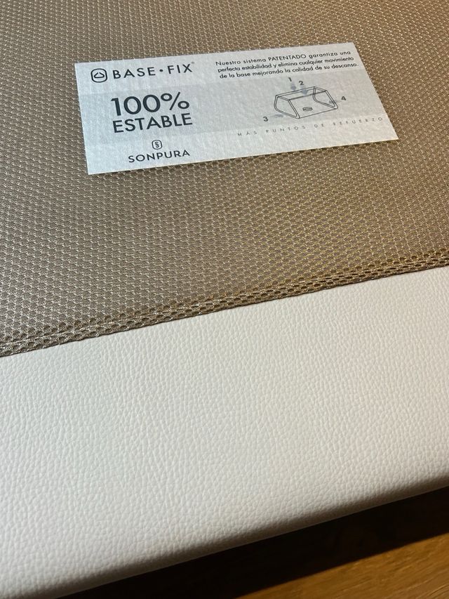 2 unidades de Somier individual beige