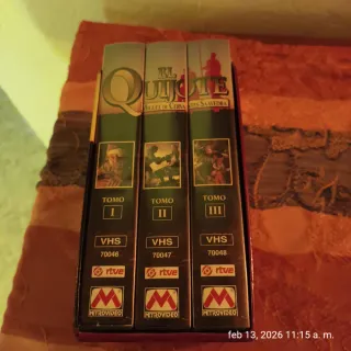 El Quijote VHS - Grandes Series RTVE. 3 cintas .