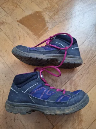 T- 36. Botas montaña infantiles azul/rosa