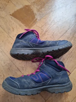 T- 36. Botas montaña infantiles azul/rosa