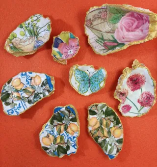 Conchas Decoradas Decoupage Artesanato