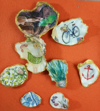 Conchas Decoradas Decoupage Artesanato