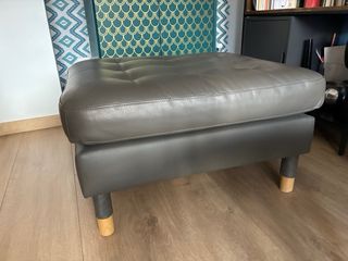 Sofá 3 plazas LANDSKRONA IKEA GRIS y REPOSAPIES