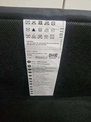 Caja de tela Ikea negra