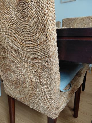 4 Sillas Ratan Hechas a Mano