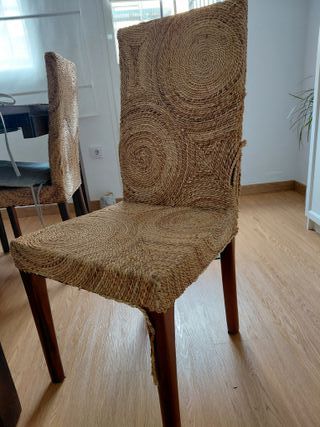 4 Sillas Ratan Hechas a Mano