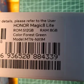 HONOR Magic 8 Lite 512gb Verde Nuevo
