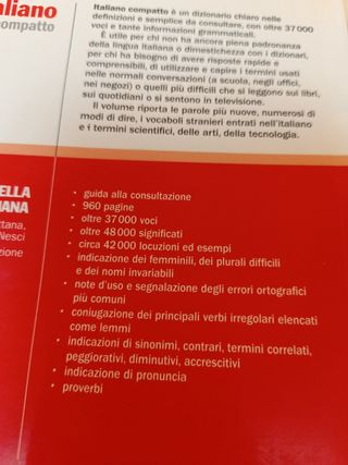 Italiano compatto dizionario della lingua Italiana