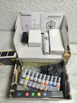 Kit Máquina Tatuaje Inalámbrica Poseidón