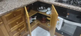 Muebles de cocina de madera de roble