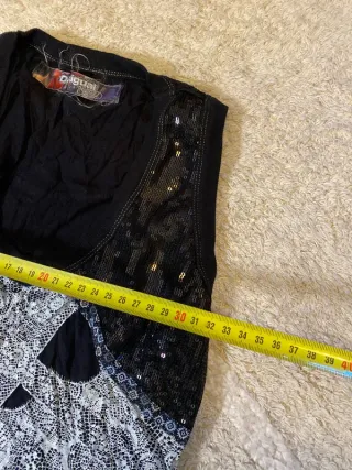 Desigual sin mangas negro blanco Talla L