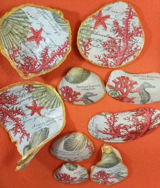 Conchas Decoradas Decoupage