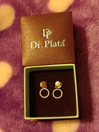 Pendientes Di. Plata Aro Circonitas