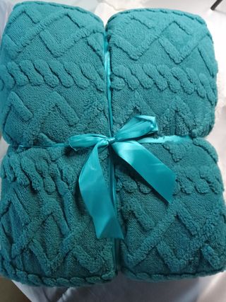 Plaid Matrimoniale DOLOMITI Dama Blanca – Petrolio