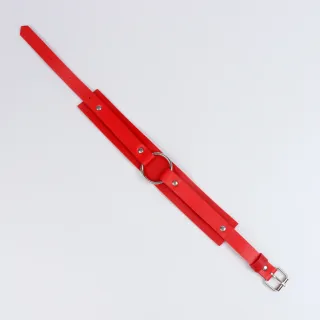 Choker collare nero con anello punk dark collo rav