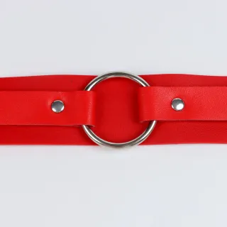 Choker collare nero con anello punk dark collo rav