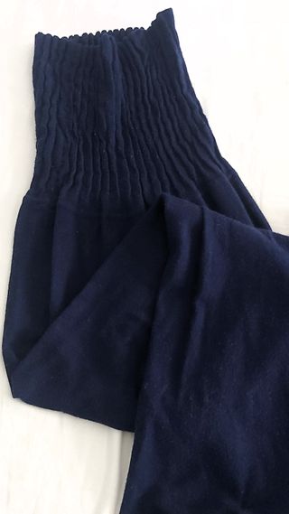 Pantalón Premamá Punto Wide Leg Azul