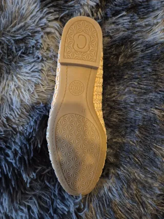 Manoletinas Carmela beige y dorado