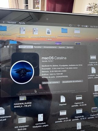 MacBook Pro A1502 Plata