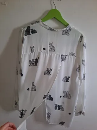 Camisa estampado de gatos Zara