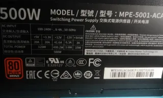 Fuente Alimentación Cooler Master 500W